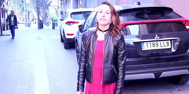 brunette,flashing,outdoor,public,small tits,street